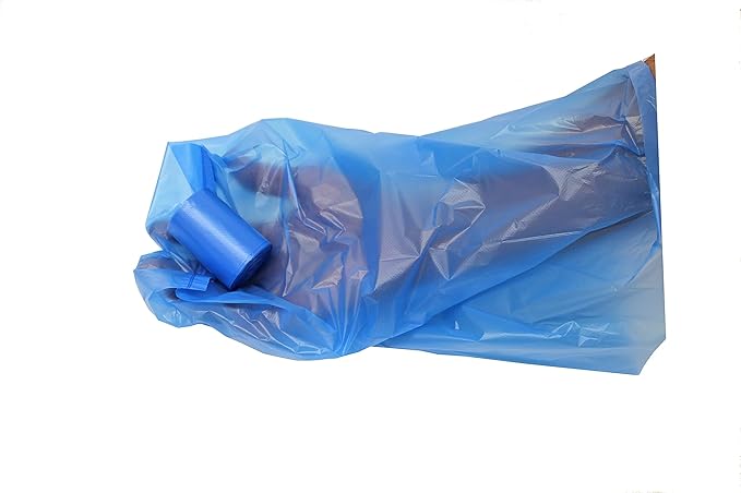 Easy Open & Strong Leak-Proof Poop Bags Dog Waste Bags 13.25 x 9" Made in USA .Bags are easier to tie than standard 12 inch bags (Blue)