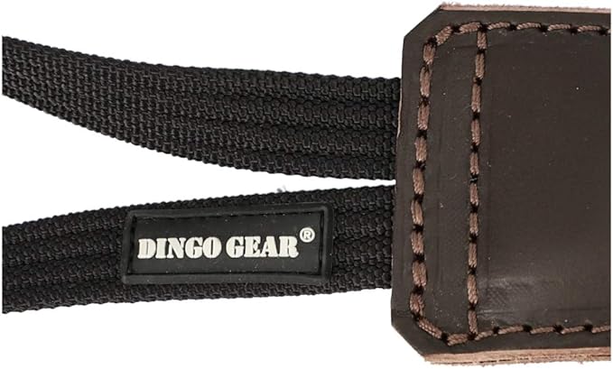 Dingo Gear Dog Bite Tug Handmade of Brown Grain Leather Strong, Chocolate, 0.1 kg