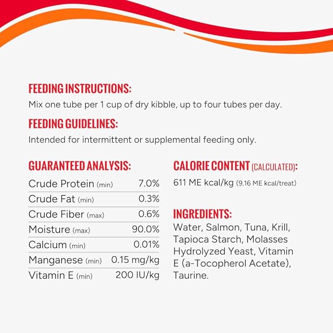 Good 'n' Tasty Triple Flavor Puree Mix-Ins Dog Food Topper Treats for All Dogs, 28 Count, Easy Single-Serve Portions, Added Protein with Salmon, Tuna and Krill, No Chicken or Beef Added