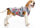 BEAUTYZOO Small Dog Sweater Fleece Vest Winter Jacket, D-Ring Leash Attachment for XS S Puppy Medium Sized Breeds Dogs, Cold Weather Dog Clothes Windproof Keep Warm, Grey Bones Paw XL
