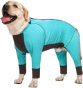 Dog Jumpsuit for Medium Large Dogs，4 Legged Recovery Dog Onesie Large Size Dog,Waterproof Blue Zip Up Dog Clothes,Big Dog Pajamas Pjs Gifts Girl Boy,Full Belly(Blue, 32)