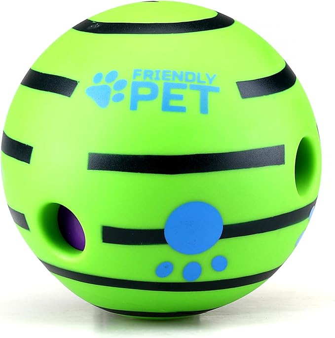 Wobble Giggle Ball and Plush NO Stuffing Squeaky Toy Combo (Fox)