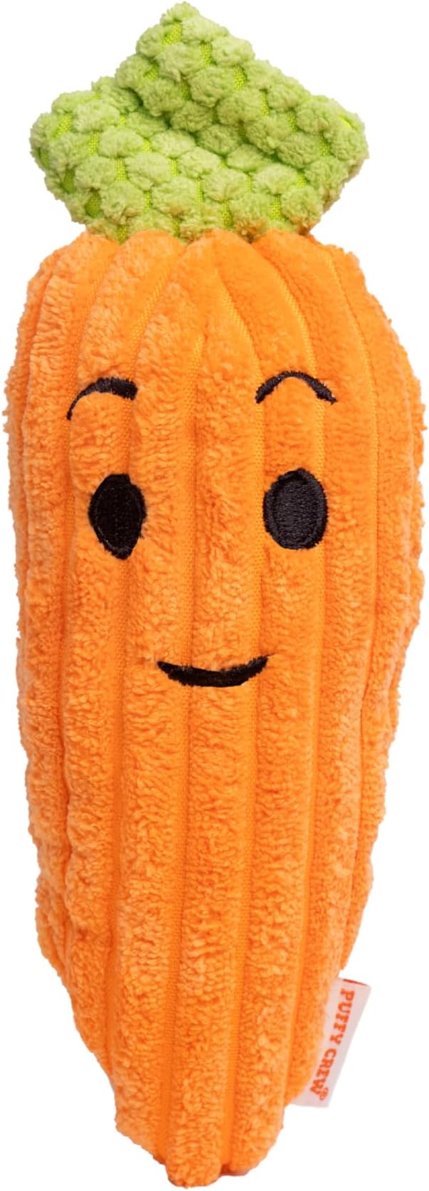 Squeaky Dog Plush Toy, Bite_Stick Collection, 8'', for Small and Medium Dogs (Carrot)