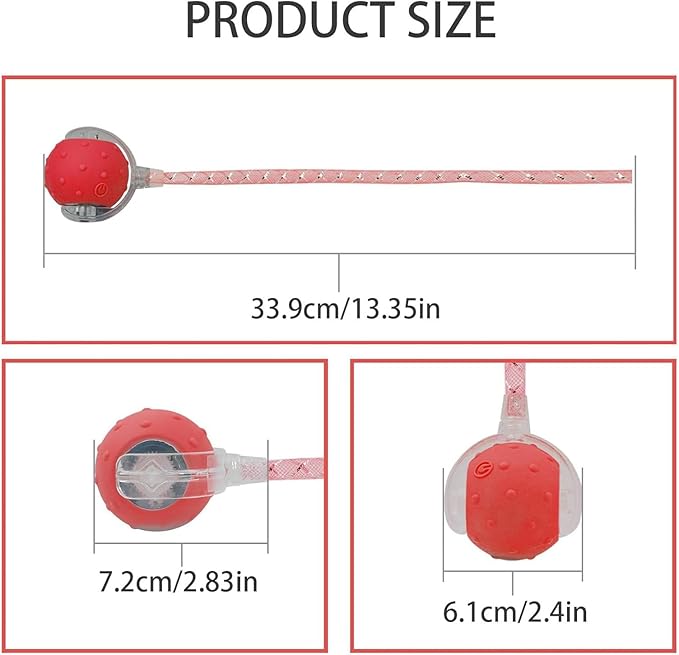 Tiny Fetch Dog Toy - Interactive Dog Toys, 360°Smart Automatic Rolling Electric Dogs Ball Toy with Birdsong, Automatic Obstacle Avoidance, Rechargeable, Boredom Relief for Dogs & Cats (Red*1 PC)