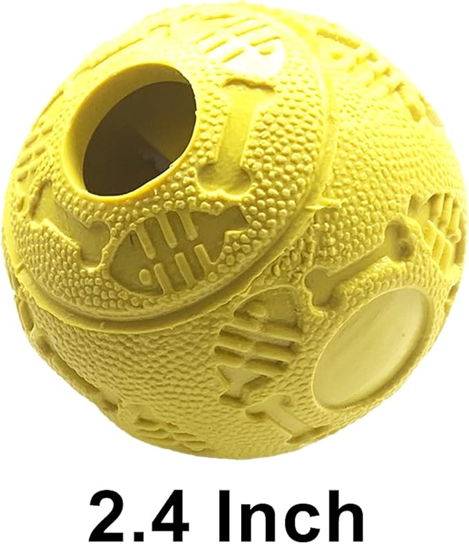 Jalousie Dog Puzzle Balls Dog Treat Dispensing Toy Non-Toxic Natural Rubber Puppy Chew Toys for Puppy PetTeething Puzzle Playing Treat Dispenser Rope (Small - 4 Pack)