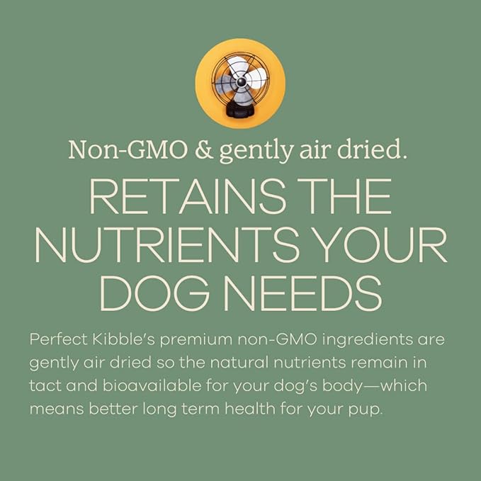 Yumwoof Perfect Kibble Non-GMO Air Dried Dog Food | Improves Allergies & Digestion with Organic Coconut Oil, MCTs & Antioxidants | Vet-Approved Soft Dry Diet | Made in USA (Chicken 3.5lbs)