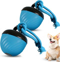 Interactive Dog Toys Ball, 2026 New Smart Pet Puppy Ball with Ropes, Random Path Electric Automatic Moving and Rolling Dogs Toy, for Small Medium Large Dogs Daily Training (Blue*2)