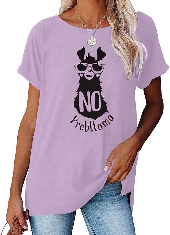 NIUBIA Women's T Shirts Summer Tops Simple Heart Graphic Shirts Sayings Short Sleeve Vacation Casual Blouse Thankful Tee