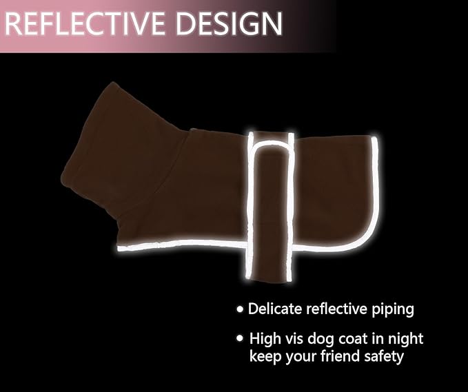 Geyecete Dachshund Sweaters for Dogs Jacket,Dachshund Coat Perfect Dog Winter Coat with Padded Fleece Lining,high Collar,Dog Snowsuit-Brown-S