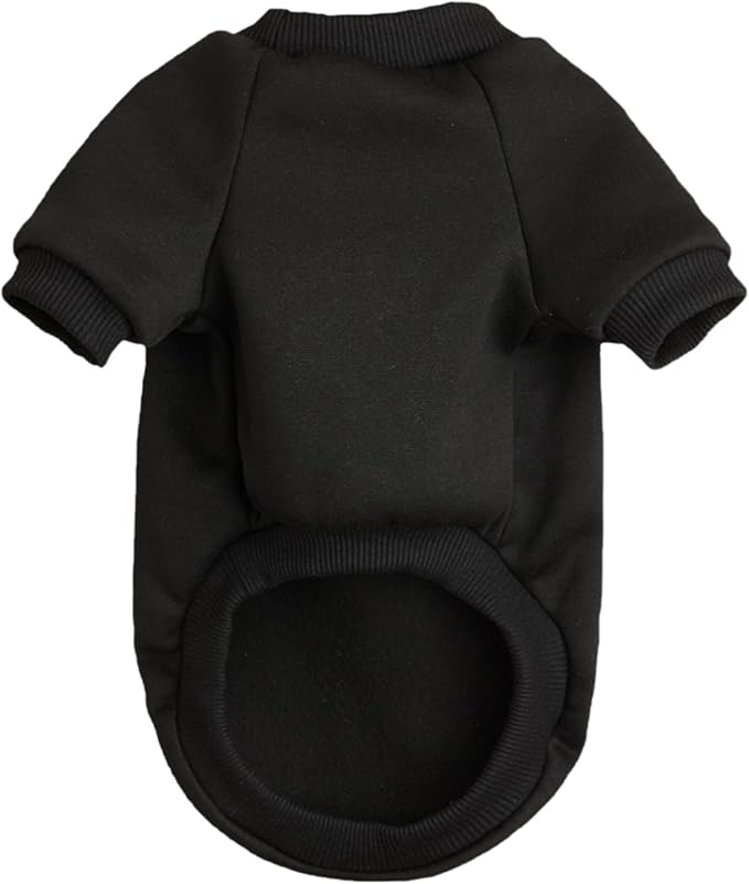 Puppy Sweater for Small Dogs Clothes Warm Winter Cat Clothe Pet Sweatshirt Knitwear Doggie Kitten Clothing, Black, Medium