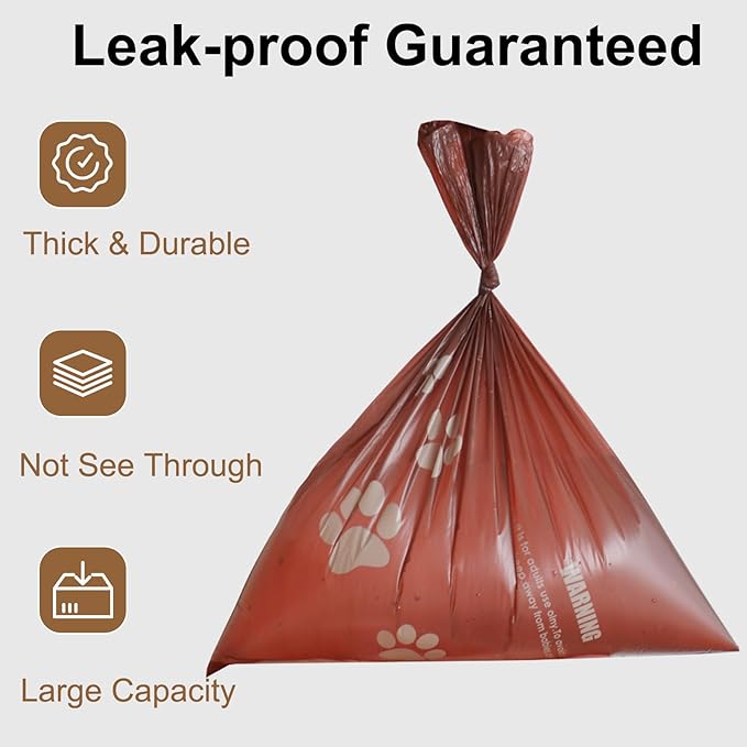 Dog Poop Bags 18 Rolls, 270 Counts Pet Waste Bags with Holder, Scented Leakproof Poop Bags for Dogs Cats Pet