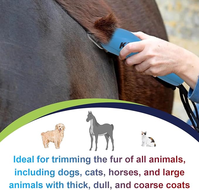 40W Wide Pet Dog Grooming Detachable Blades,Compatible with Andis,Oster A5,Wahl KM10 Clippers,Cut Length 1/100"(0.25mm) for Larger Animals
