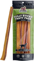 Redbarn Pet Products All Natural 8-12" Bully Sticks for Medium/Large Dogs - Healthy Long Lasting Chews Variety Party Pack - 100% Beef Single Ingredient Low Odor Rawhide Free - 1lb - Packaging May Vary