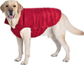 SPACE LION Dog Puffer Jacket, Down Winter Coat, Durable Outdoor Coat for Cold and Windy Conditions, Waterproof, Lightweight Jacket, Adjustable Fit for Small, Medium, Large Dogs(Red,24/2XL)