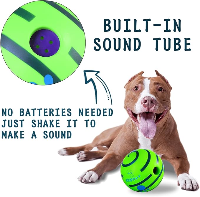 HYQ Interactive Ball for Small Medium Large Dogs - Squeaky Puppy Toy to Keep Them Busy - 5.51 Inch