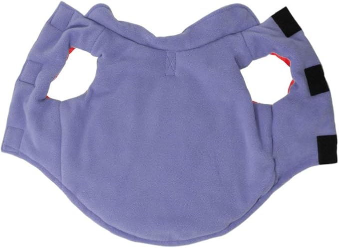 Gooby Sports Vest Dog Jacket - Red, Medium - Reflective Dog Vest with D Ring Leash Warm Fleece Lined Hook and Loop Closure for Small to Medium Dogs