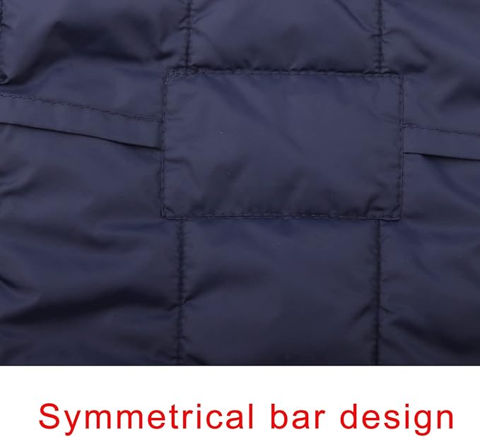 Fleece Lined Warm Dog Jacket for Winter Cold Weather,Soft Windproof Large Dog Coat,Blue XXXL