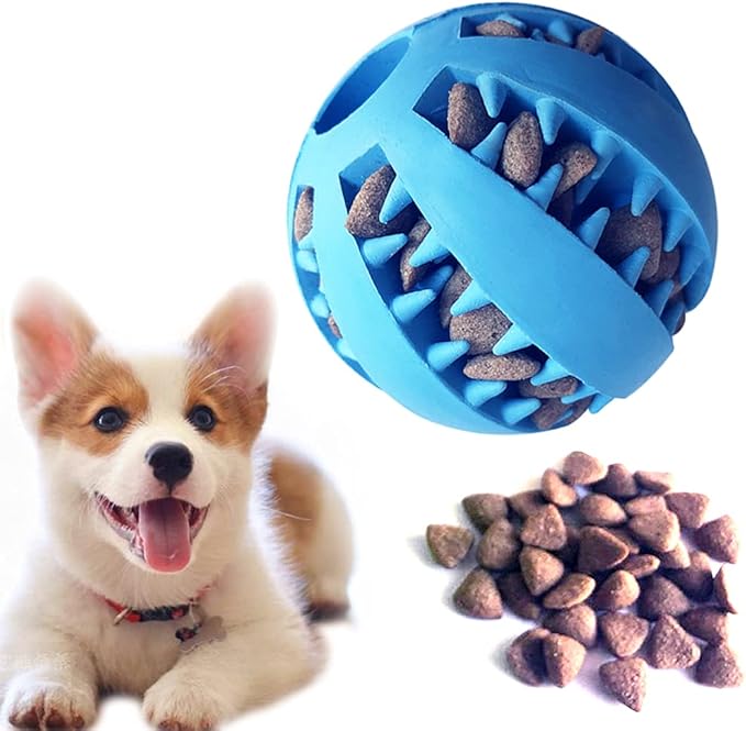 Dog Treat Toy Ball, Dog Tooth Cleaning Toy, Interactive Dog Toys 2.8" Pack of 2