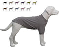 Lovelonglong Ribbed Dog T-Shirt Cotton Knitted Dog Sweaters for All Season Pet T-Shirts for Large Medium Small Dogs Dark Gray M