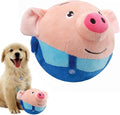 Interactive Dog Toys,Active Moving Pet Plush Toy,Washable Cartoon Pig Plush Sound Dog Toy,Shaking Dogs Ball with Squeaky Moving Dogs Ball Toy(Blue)