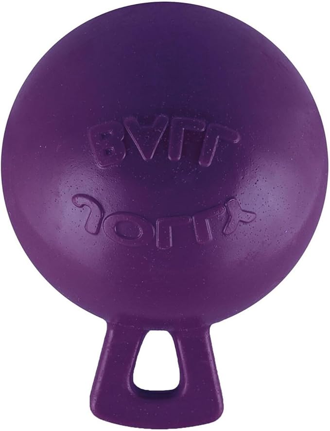 Jolly Pets Tug-n-Toss Dog Toy Ball with Handle, 10" XL, Red