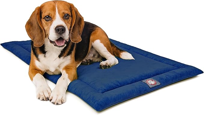 Majestic Pet Orthopedic Memory Foam Dog Crate Mat - Plush Pet Bed Pad for Crates & Kennels | USA Crafted | 36"x23" Villa Navy