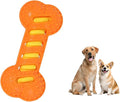 Dog Toy TPR Teeth Grinding Bone Anti Bite Interactive Training Dog Toy Bite Dog Bone Dog Soothing Tool (Orange)