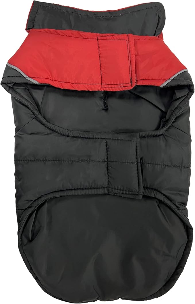 Pets First Collegiate Oklahoma Sooners Puffer Vest for Dogs & Cats. Size Large. Warm, Cozy, and Waterproof Dog Coat, for Small and Large Dogs/Cats.