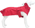 Adjustable Waterproof Dog Raincoat for Dogs,Lightweight Pet Rain Jacket Puppy Clothes with Reflective Strip for Small Medium Large Dogs (Red, Small)