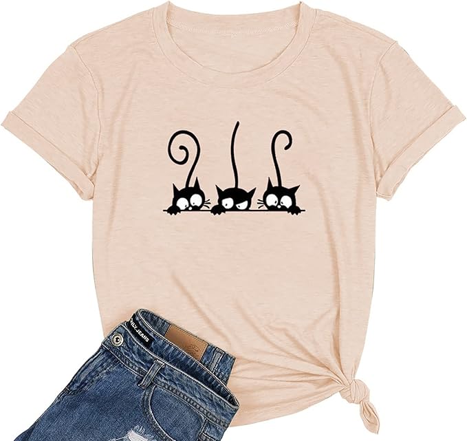 NIUBIA Women's T Shirts Summer Tops Simple Heart Graphic Shirts Sayings Short Sleeve Vacation Casual Blouse Thankful Tee