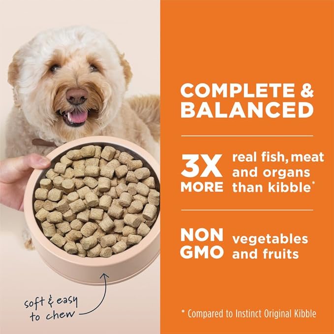Instinct Freeze Dried Raw Meals, Natural Dry Dog Food, Grain Free - Wild Caught Pollock, 14 oz. Bag