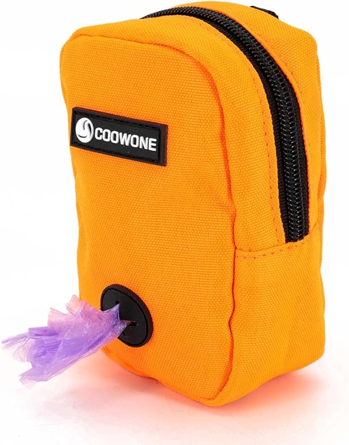 COOWONE Small Dog Treat Bag, Portable Dog Treat Bag for Leash with Clip, Puppy Training Bags Built in Poop Bag Dispenser, Pocket Sized Dog Treats Pouch, Doggie Snack Rewards Bag, Dog Treat Carrier