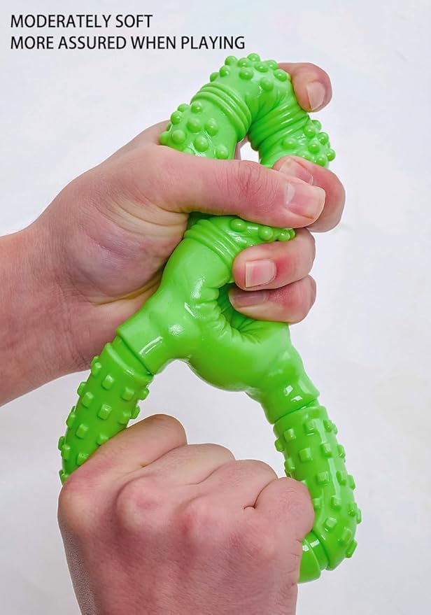 Tug of War Dog Toy, Interactive Dog Pull Toys, Adult and Puppy Teething Toy, Tough Chew Toy for Small Medium Large Dogs, Rubber, Lightweight, Comfortable Grip (Yellow)