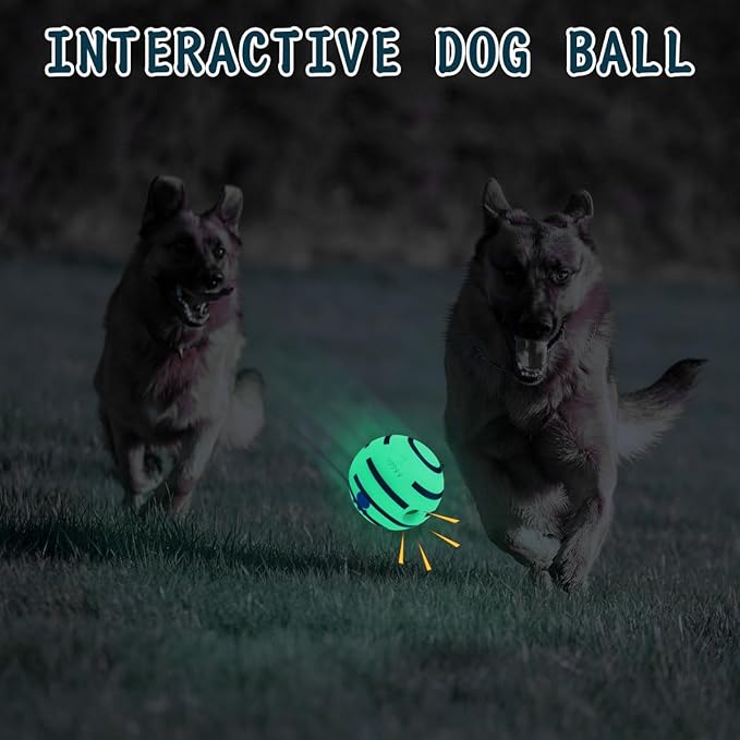 HYQ Glowing Small Dog Toys, Interactive Dog Toys Ball, Squeaky Dog Toys for Small Medium Large Dogs, Puppy Ball Dog Toys to Keep Them Busy (Glow Ball, 3.94 inch)