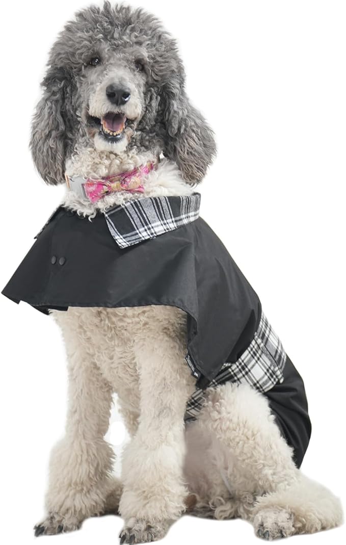 MAMORE Dog Jacket Waterproof Outdoor Vest for Smal Medium Large Dogs, Windproof Adjustable Breathable Lightweight Fashion Casual Dog Clothes (Black&White, X-Large)