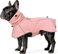 Reflective Dog Raincoat, Windproof & Waterproof Dog Rain Jacket, Adjustable Hooded Pet Poncho with Leash Hole for Small, Medium, Large Dogs(S-2XL) (Pink, Small)