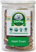 Lucky Premium Apple Rings – Thin, Crispy, All Natural Jerky Apple Treats for Dogs, Vegetarian Dog Treats with Real Fruit (5 oz)