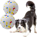 Dog Balls Toys for Aggressive Chewers, Indestructible Bouncy Floating Balls for Dogs to Fetch, Durable Solid Rubber Ball for Training (2 PCS)