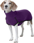 ROZKITCH Dog Winter Coat Soft Pullover Pajamas, Pet Windproof Warm Cold Weather Jacket Vest Cozy Jumpsuit Apparel Outfit Clothes for Walking Hiking Travel Sleep Purple XXS