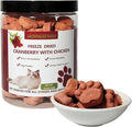 Freeze-Dried Chicken Cranberry Treats for Dogs & Cats, Grain Free Limited Ingredient Training Treats,High Protein, 4.5 oz