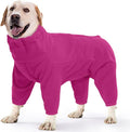 ROZKITCH Fleece Dog Coat, Pet Windproof Warm Cold Weather Jacket Vest Cozy Jumpsuit Apparel Outfit Clothes for Small Dog Walking Hiking Sleep Pink 2XS