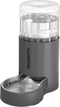 Cat Water Dispenser and Stainless Steel Bowl, Automatic Gravity Water Dispenser for Cats or Small Medium Size Dogs, Large Capacity, Easy to Clean and Safe for Pets