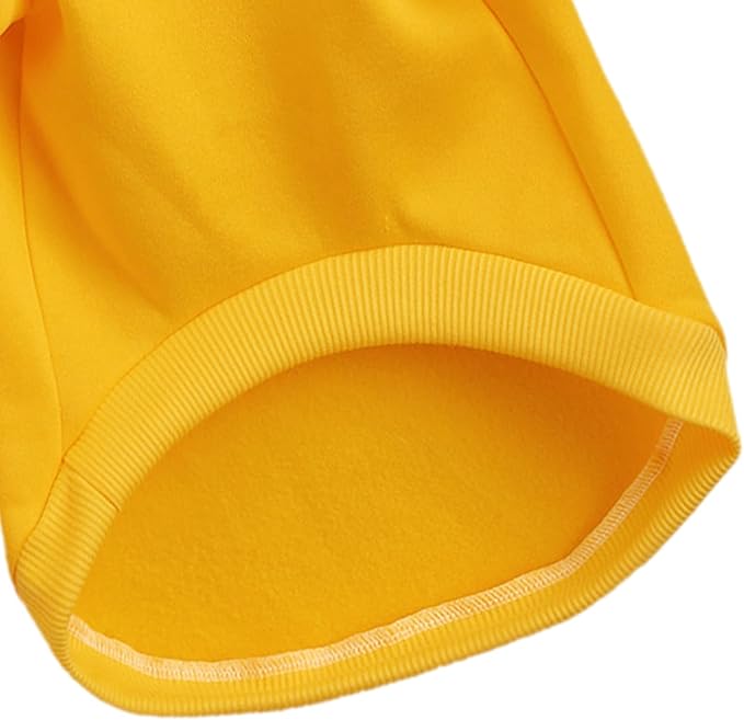 Puppy Sweater for Small Dogs Clothes Warm Winter Cat Clothe Pet Sweatshirt Knitwear Doggie Kitten Clothing, Yellow, XX-Small