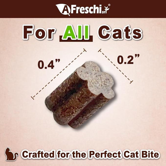 AFreschi Natural Cat Treats Buffalo& Chicken & Fish Star Shape 6 oz, All-Natural, High-Protein, Grain-Free, Healthy, Low-Fat, Easily Digestible