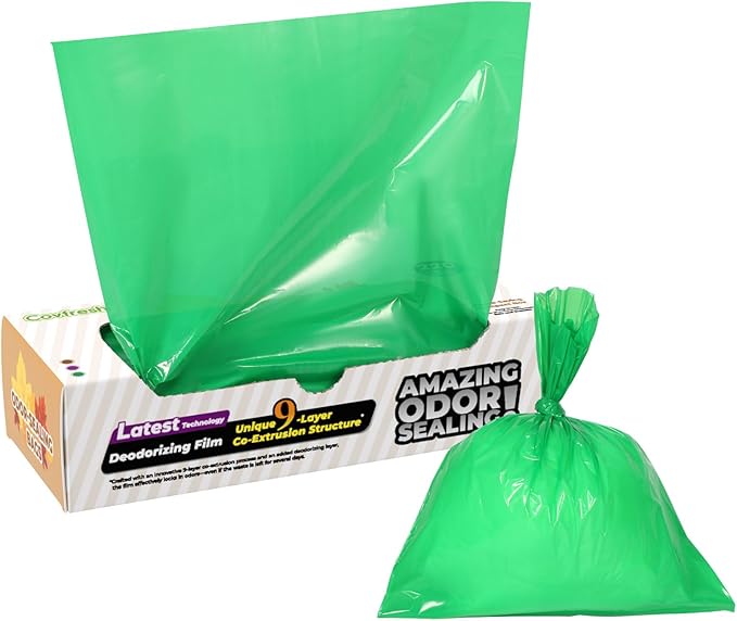 Odor-Sealing Dog Poop Bags XL, 100 Count | Unscented & Durable Disposable Waste Bags for Pet Waste, Home & Travel Use (Green)