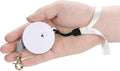 Retractable Dog Leash for Small Dogs Cats up to 11lbs with 6.5ft Anti-Pull Strong Nylon Tape, Hands Free, Mini and Portable Walking Leash with Wrist Strap, One-Hand Brake, White Round