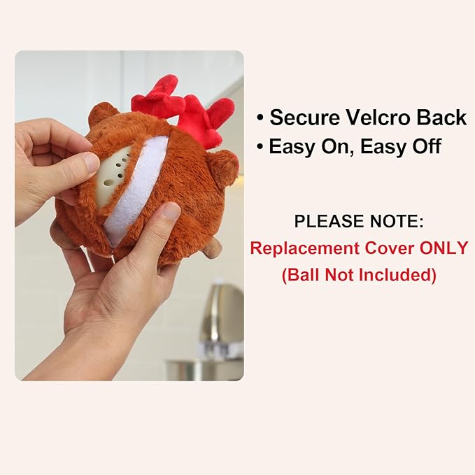 Senneny Replacement Ball Cover with Secure Velcro Fit, Reindeer