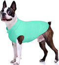FUAMEY Dog Fleece Vest for Large Dogs,Warm Stretchy Dog Sweatshirts Pullover with Leash Hole Dogs Sweater Soft Pet Turtleneck Cozy Pet Vest Lightweight Sleeveless Cyan XL