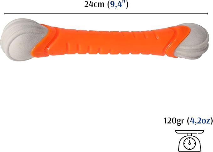 Dingo Toy for Dog, Durable TPR Rubber for chewers, Fetch Toy for Play, Boomerang 9.1", 17395 (Aport dent)