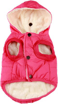 Fleece Lining Extra Warm Dog Hoodie in Winter for Large Dogs Jacket Pet Coats with Hooded Pink XXXL